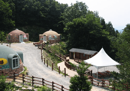 방장산 자연휴양림캠핑장 전경