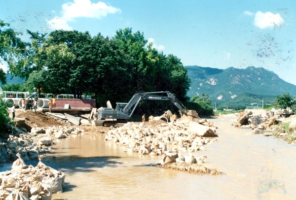 1989수해현장우회도로개설(진원면산정리)