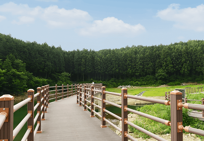 축령산 다리 전경