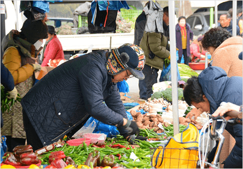 황룡장 시장 전경