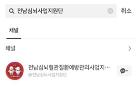 전남심뇌혈관질환예방관리사업지원단 검색