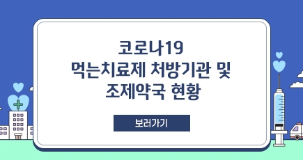 코로나19 먹는치료제 처방기관 및 조제약국 현황
보러가기
(새창열림)