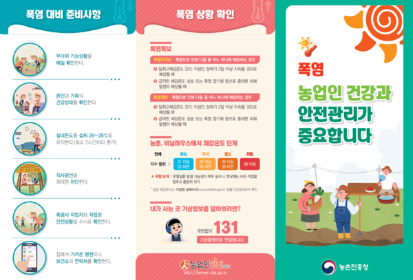 폭염 농업인 건강과 안전관리가 중요합니다 이미지 1
