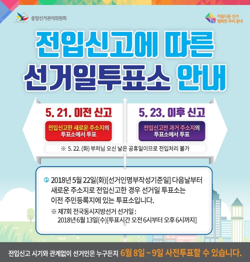 전입신고에 따른 선거일 투표소 안내  이미지 1