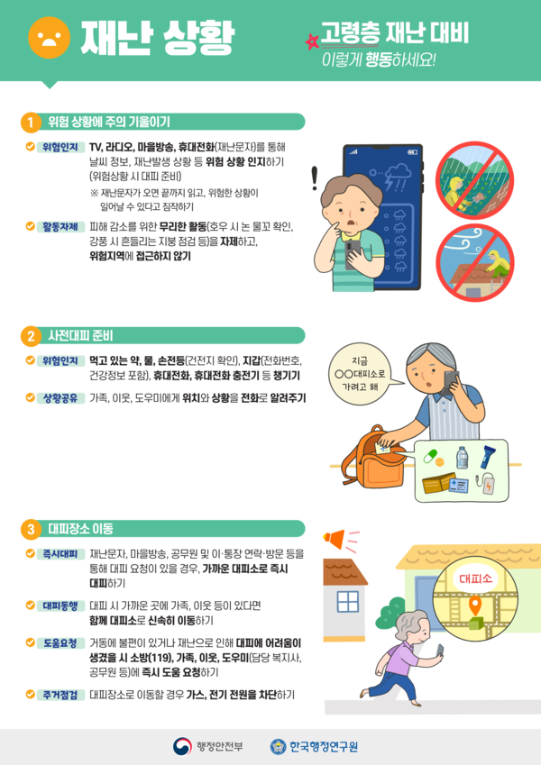 고령자 대상, 여름철 풍수해 국민행동요령 홍보 자료 이미지 2