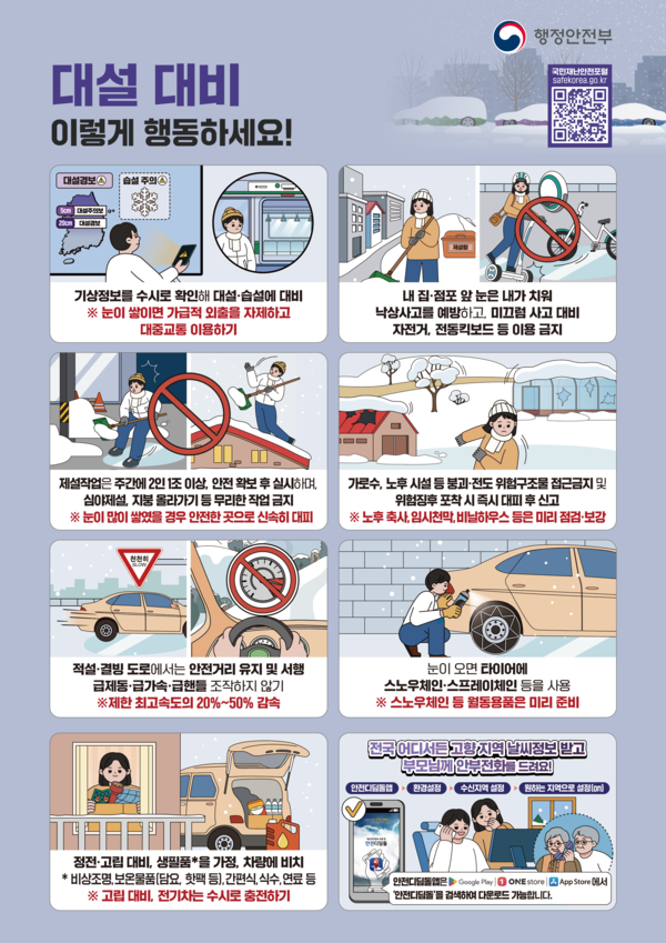 겨울철 자연재난(대설) 국민행동요령 이미지 1