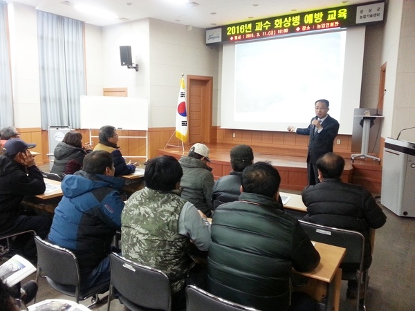 장성군, 과수 화상병 긴급차단 전력 이미지 1