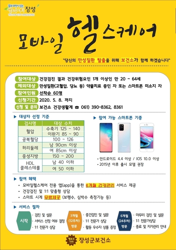 장성군 “건강관리 서비스, 모바일로 간편하게” 이미지 1