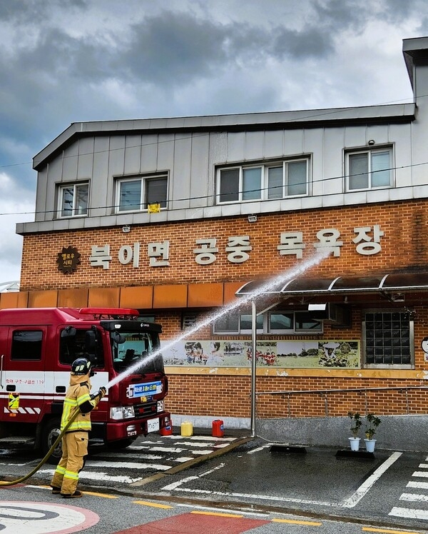 장성군 북이면-119지역대, 합동 소방훈련 실시 이미지 1