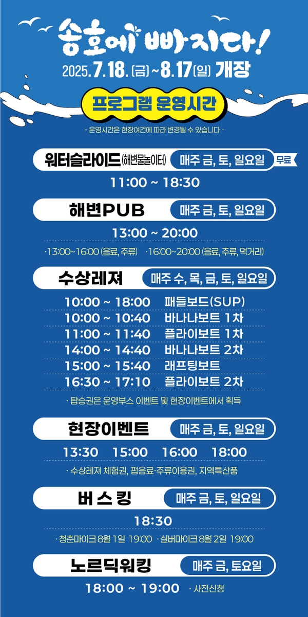 송호해수욕장에서의 다양한 프로그램과 이벤트! 송호에 빠지다! 이미지 1