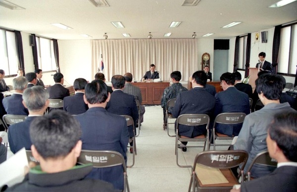 김정한 군수 북일면 방문