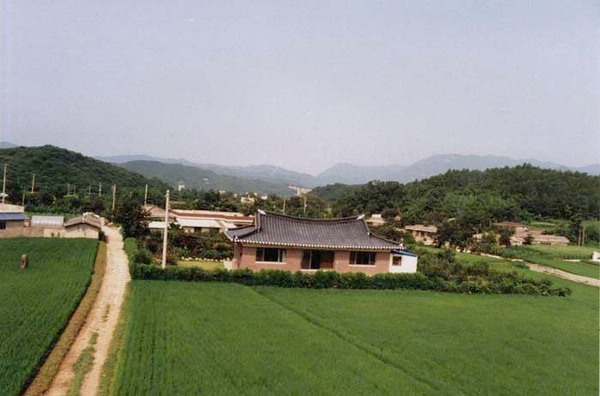 북이면 사거리 마을전경