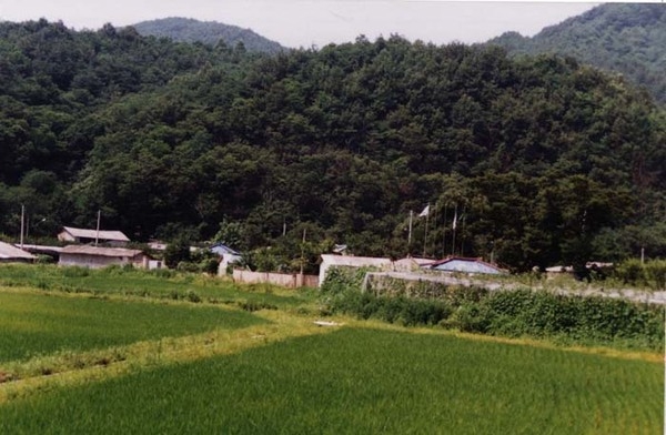 북이면 백암리 마을전경