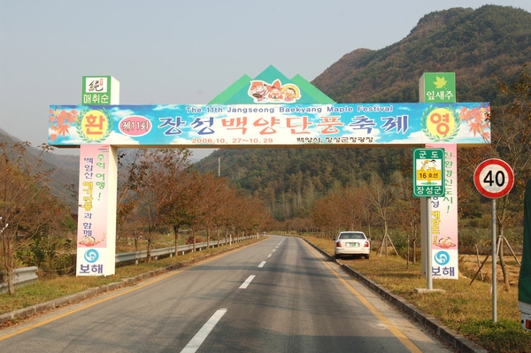 제11회백양단풍축제(축제광고탑)
