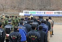 혹한기 야생동물 먹이주기 ...