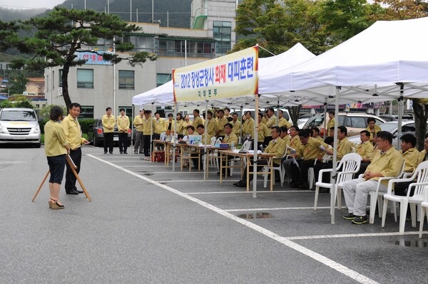 2012년 장성군 청사 화재대피 훈련