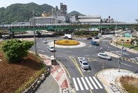 장성읍 5거리 회전 교차로