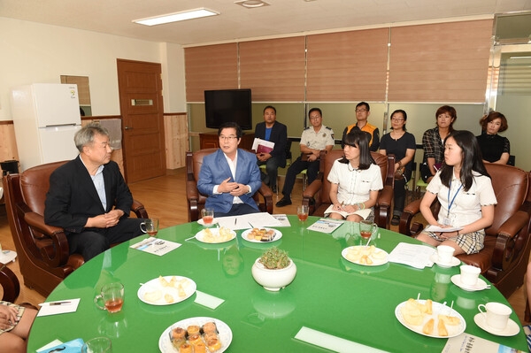 장성 백암중학교 방문