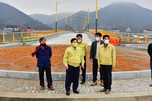 황룡2교 건설 공사 점검