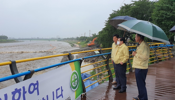 황룡강 홍수주의보 발령에 따른 점검