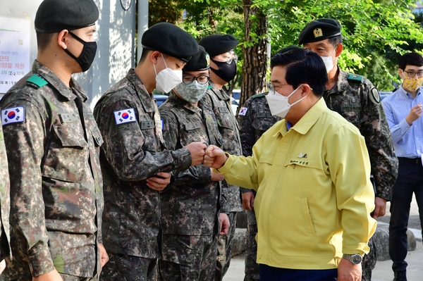 장성읍 예비군중대 방문