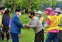 북하면 공공근로 격려