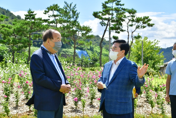 박용성 [전]두산그룹 회장 무궁화 삭재현장 방문