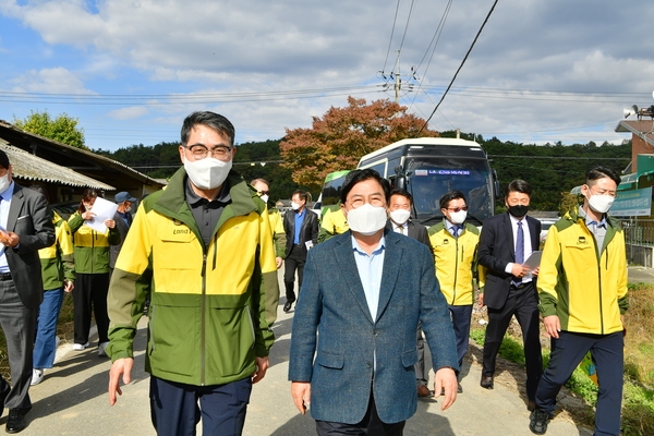 북이면 모현지구 지적재조사 현장 시연회