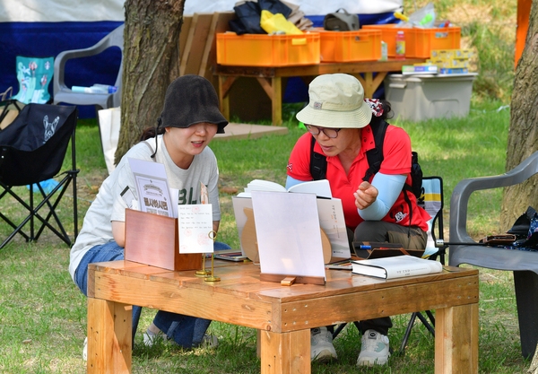 홍길동무꽃길축제 현장