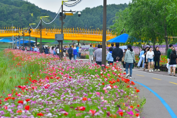 홍길동무꽃길축제 현장